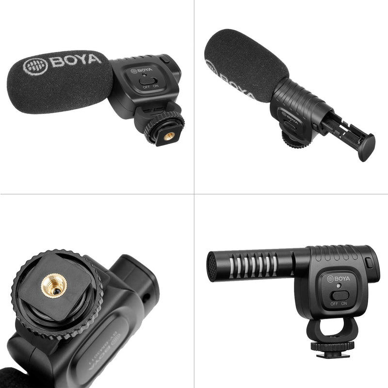 Video Microphones BOYA BY-BM3011 Mini Shotgun Condenser Microphone for DSLR Cameras, Camcorders, Audio Recorder