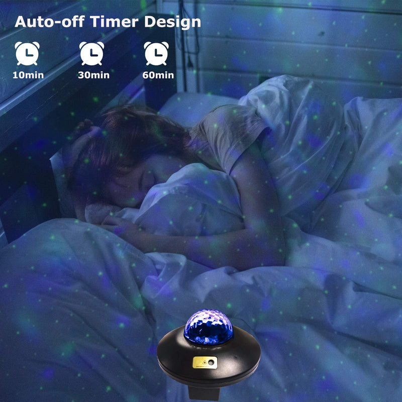 LEYOYO Galaxy Projector, 2 in 1 LED Star Projector Night Light with Ocean Wave Projector, Sky Lite with Bluetooth Speaker & Remote Control, Galaxy Light Projector for Bedroom, Game Rooms, Home Theatre