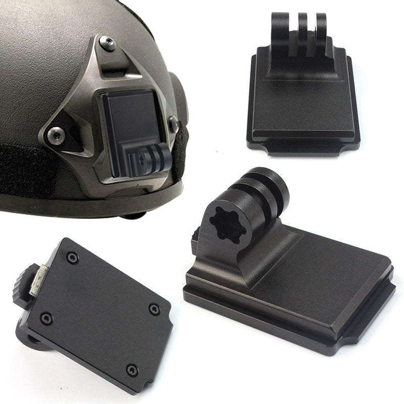 Aluminum Helmet Fixed Mount NVG Base Holder Adapter Compatible with GOPRO Hero 8 7 4 5 6 Session yi Sjcam EKEN Action Video Sports Cameras