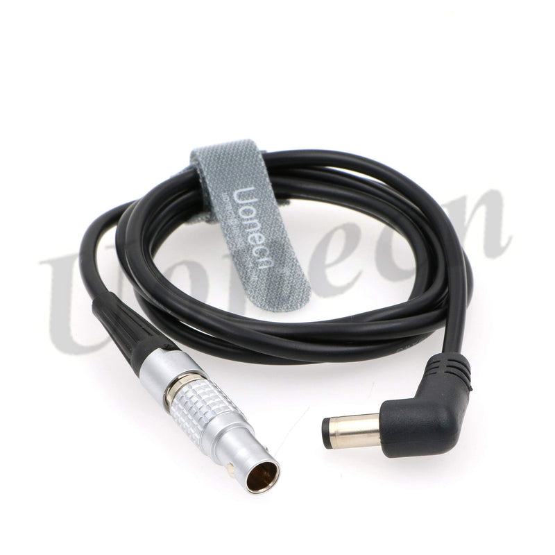 Uonecn Right Angle DC Male to 2 Pin Male Teradek Bolt Power Cable for Transmitter Tilta Battery Plate on The FS7