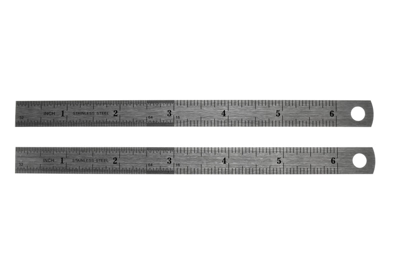 SE 6” Double-Sided Rulers in Both SAE/Metric (2-Pack) - 9266SRP