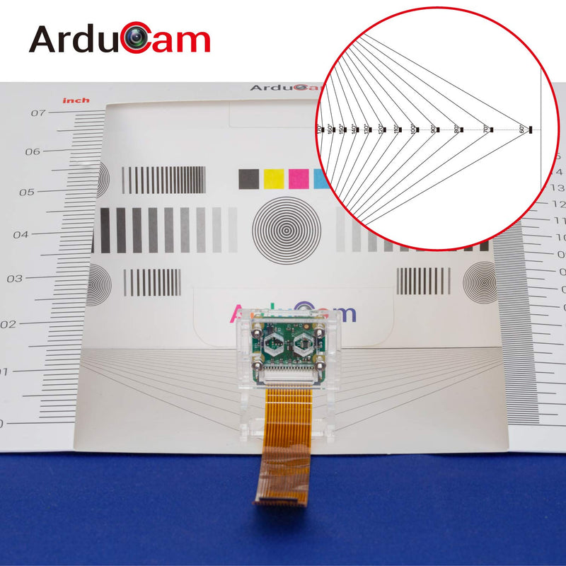 Arducam Lens Calibration Tool, Field of View (FoV) Test Chart Folding Card, Pack of 2