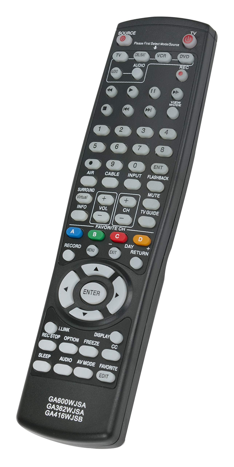 New GA362WJSA GA416WJSB GA600WJSA Replace Remote for Sharp TV LC45D40U LC46D64 LC46D64U LC-46D64U LC46D64UA LC46D64UB LC52D64 LC52D64U LC-52D64U LC60C46U LC65D64 LC65D64U LC-65D64U SVD-2897 SVD-3312