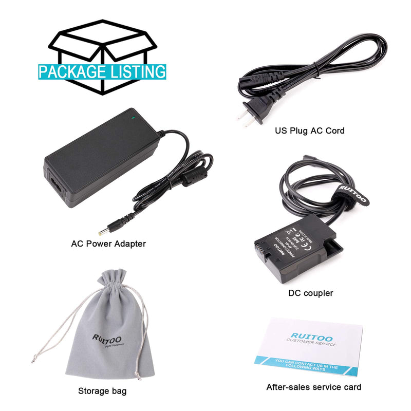 RUITOO EP-5A DC Coupler EH-5 AC Power Adapter Supply Charger Kit Replacement for EN-EL14 / EN-EL14A Battery for Nikon D3100 D3300 D3400 D5200 D5300 D5500 D5600 Df，Coolpix P7100 P7700 D7800 Cameras