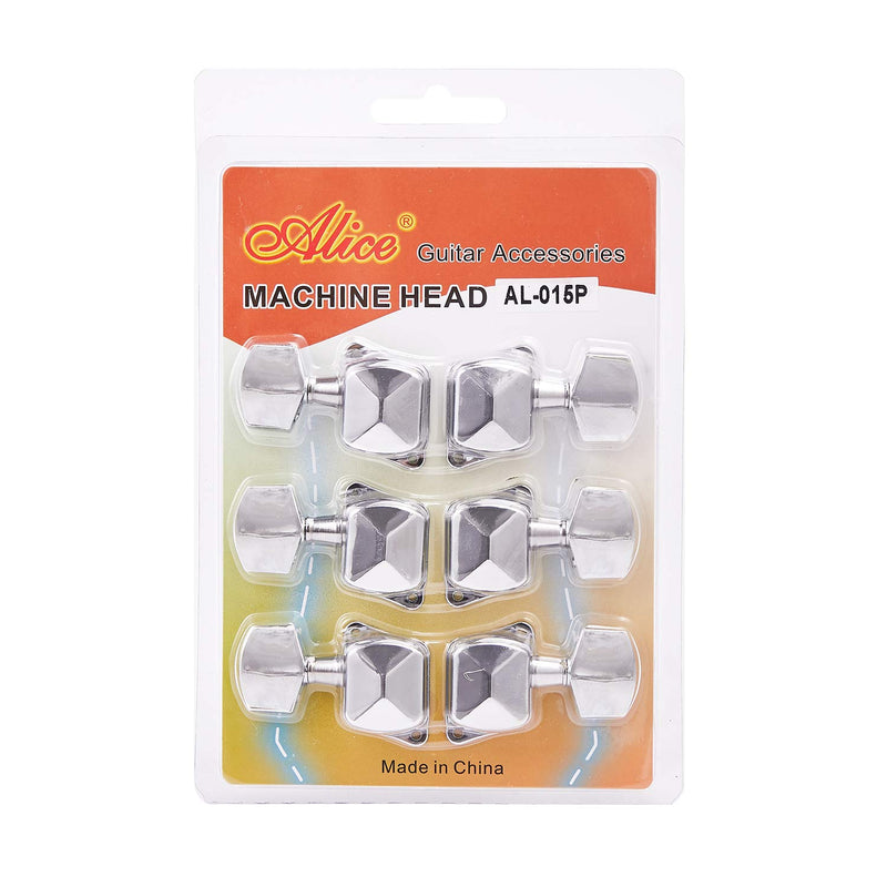 Alice Electronic Guitar Tuning Pegs Plastic Single Machine Head 6pcs 3L3R for Acoustic Guitar and Electric Guitar