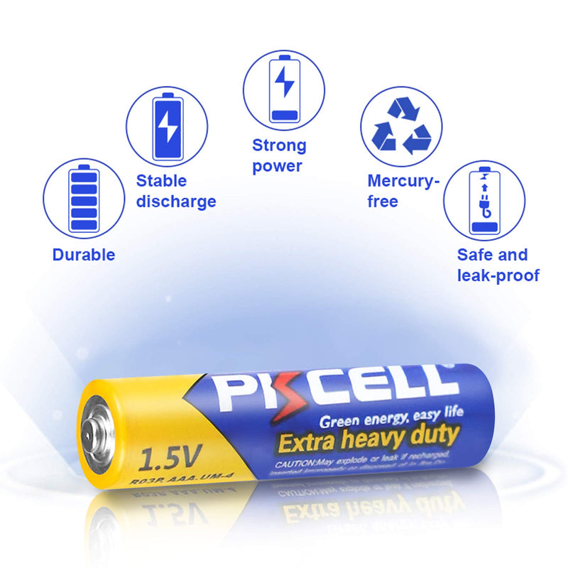 PKCELL 8 Count AAA 1.5V Batteries Carbon Zinc AAA Battery Long Lasting, All-Purpose Triple A Battery