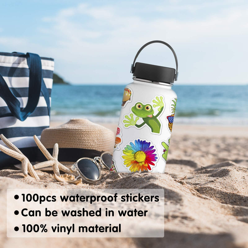 ANERZA 100 pcs Stickers, Cute Aesthetic Vinyl Stickers for Water Bottle Hydroflask Laptop Computer Skateboard, Waterproof Vsco Sticker Packs for Kids Boy Adults, Teen Girl Gifts