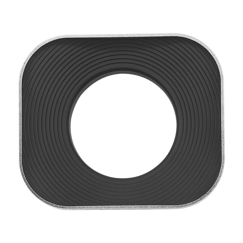 Haoge LH-W39T 39mm Square Metal Screw-in Lens Hood with Cap for Leica Elmarit-M 28mm f/2.8 E39 ASPH, Summicron-M 35mm f2 E39 ASPH, Fujifilm Fujinon 60mm f/2.4 R Macro, Fuji 27mm f/2.8 Lens Silver