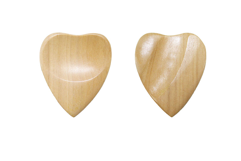 PICKMANN Sculpted Heart Style Exotic Sampler Guitar Picks Plectrums Value Pack for Bass/Acoustic/Electric & Gypsy Jazz Guitar Made from Padauk, Bone, Ebony, Horn, Tamarind & Haldu