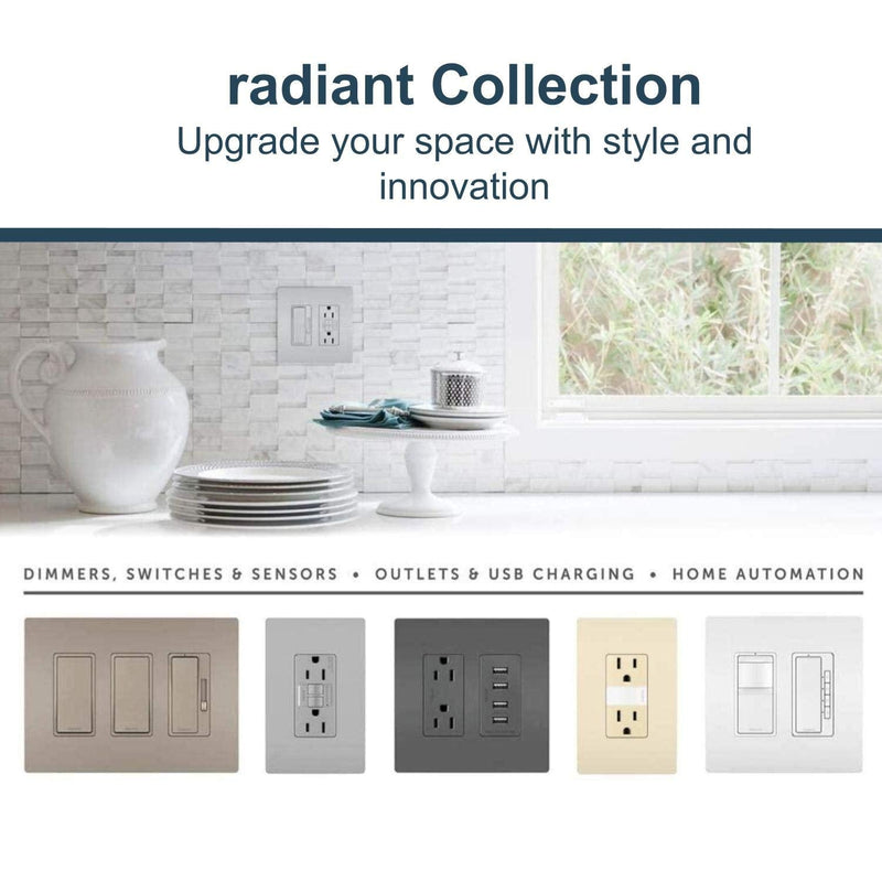Legrand radiant Adjustable LED Night Light Outlet, Nightlight Electrical Outlets, Tamper Resistant, Safe for Kids, White, NTL885TRWCC6 1.6W x 2.75H Modern