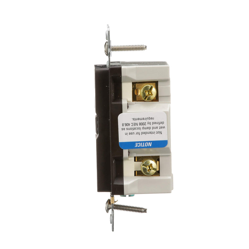 EATON Wiring GFCI Self-Test 15A -125V Duplex Receptacle with Standard Size Wallplate, Brown