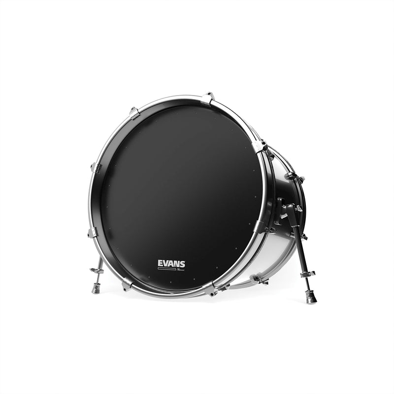 Evans EQ1 Resonant Black Bass Drum Head, 20 Inch