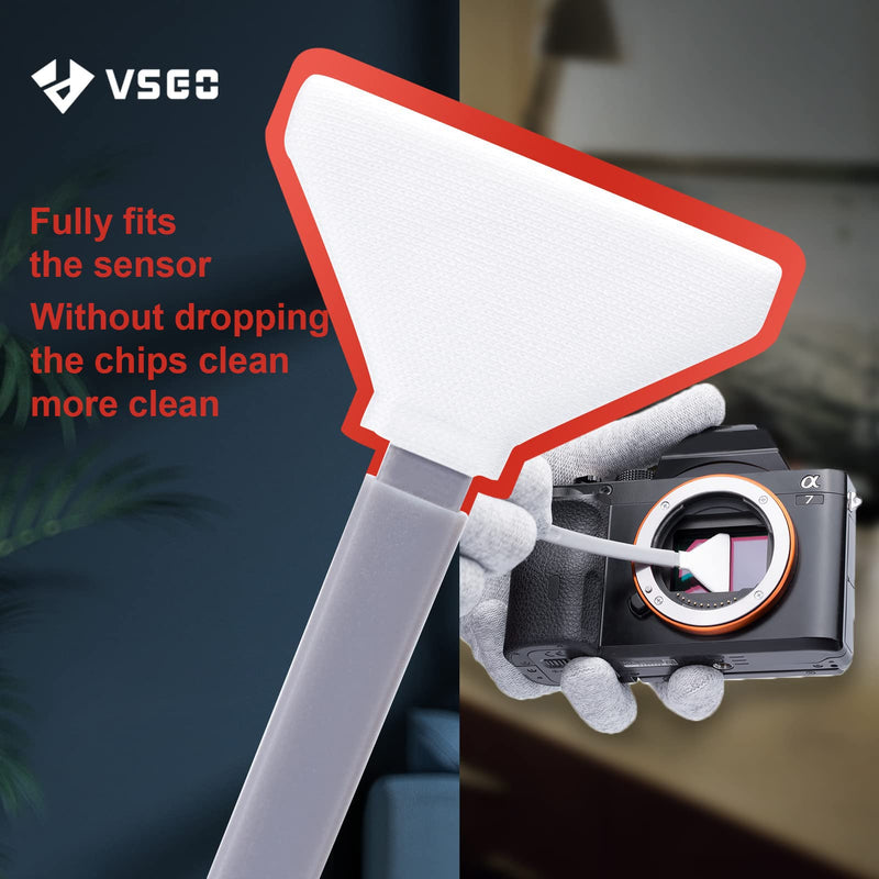 VSGO VS-S04E Professional Medium Format Camera Cleaning Kit for Medium Frame CCD/CMOS/Sensor with 12pcs Clean Swabs 34mm and 10ml Cleaner