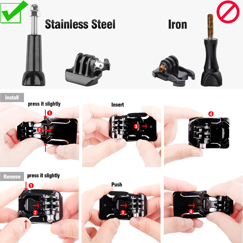 [AUSTRALIA] - Extension Arm for Gopro,Upgraded Longer Aluminum Extension Metal Pole Mount Combo 7 Packs Compatible with Gopro Hero 9 8 7 6 5, ChromLives Motorcycle/Bike Helmet Mount Extension Accessoires 