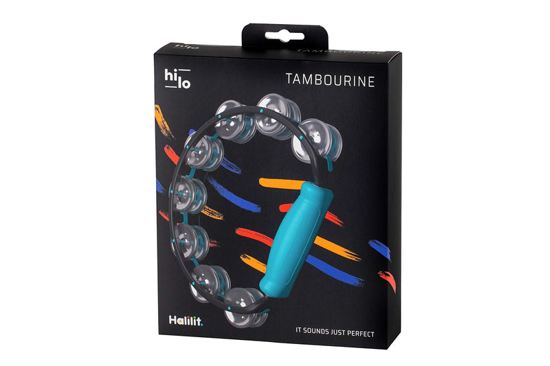Halilit Hi-Lo Tambourine. High-end Half Moon Shape Cutaway Hand Percussion Musical Instrument. Percussionists of All Levels. Teens & Adults (Blue) Blue
