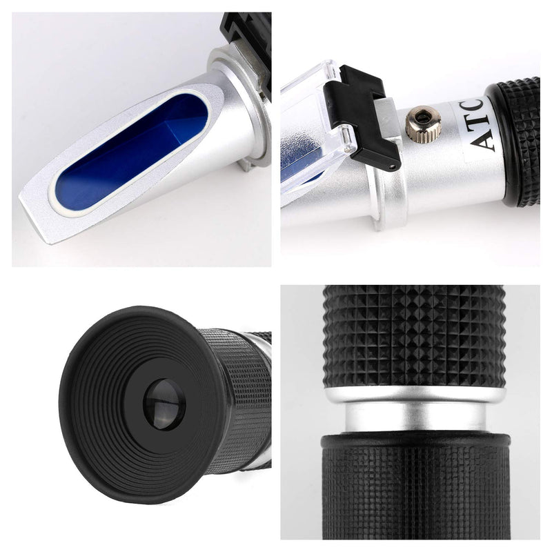 Beer Wort Refractometer for Homebrewing Beer, Dual Scale Specific Gravity 1.000-1.120 and Brix 0~32%, Beerbrewing Refractometer Hydrometer with (ATC) Autoction Temperature Compensation