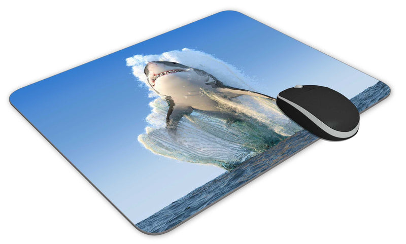 KingKang Shark Jumps Out of The Water Mouse Pad Office Mouse Pad Gaming Mouse Pad