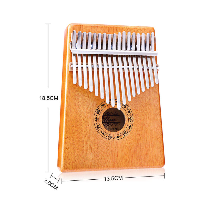 Kalimba 17 Key Thumb Piano, Finger Piano/Mbira 17 Tone Musical Toys with Tune-Hammer and Study Guide, Christmas Day Birthday Gifts Idea for Boyfriend, Girlfriend, Child