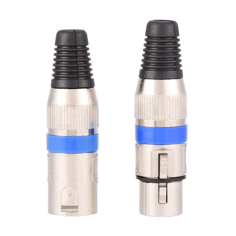 5 Pairs XLR Connector 3-Pin XLR Mic Microphone Audio Connector Male Plug Female Socket