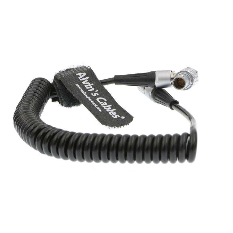 Alvin's Cables 5 Pin Timecode Coiled Cable for Sound Devices ZAXCOM DENECKE XL-LL Right Angle 5pin