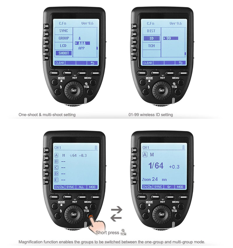 [AUSTRALIA] - GODOX Xpro-C E-TTL II 2.4G Wireless Flash Trigger High Speed Sync 1/8000s X System High-Speed with Big LCD Screen Transmitter 