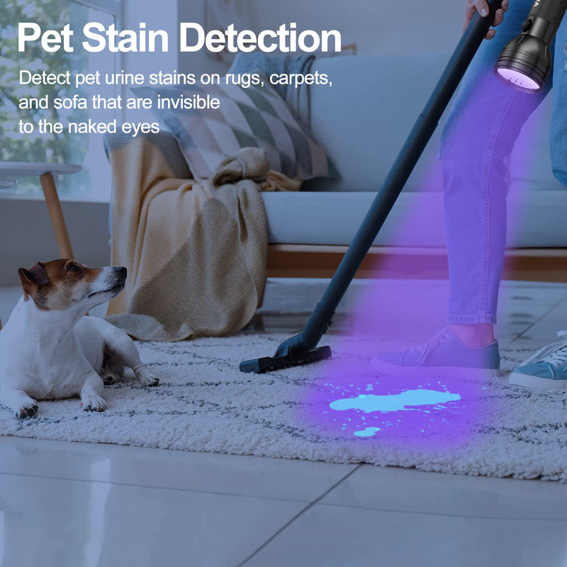 UV Flashlight Black light, Vansky 51 LED Blacklight Pet Urine Detector For Dog/Cat Urine,Dry Stains,Bed Bug, Matching with Pet Odor Eliminator