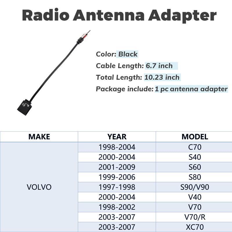 [AUSTRALIA] - Anina Antenna Adapter for 1997-2007 Volvo Antenna Cable 40-VL10 
