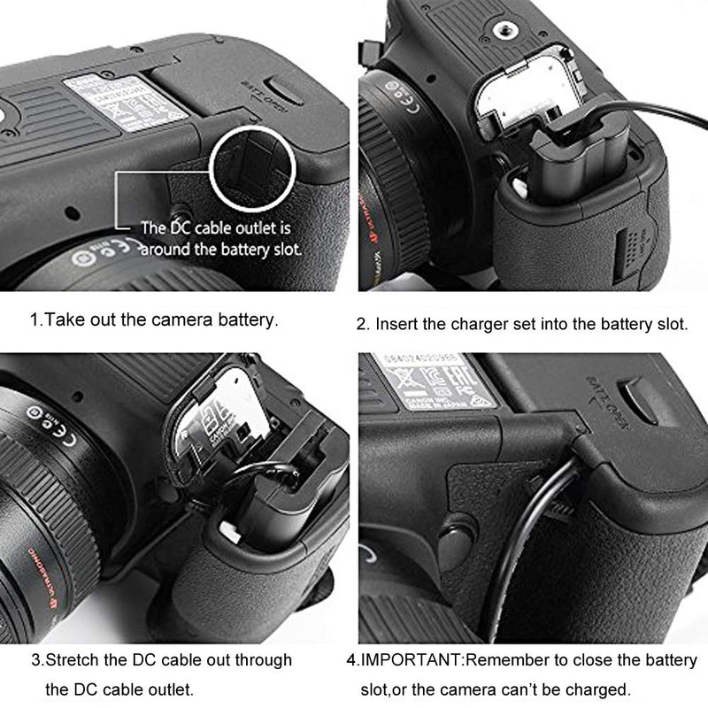 TKDY EP-5B DC Coupler EH-5 AC Power Adapter Supply Kit, Replacement for Nikon EN-EL15 Battery Charger D500 D600 D610 D750 D7000 D7100 D7200 D7500 D800 D800E D810 D800A 1V1 Z6 Z7 Cameras.