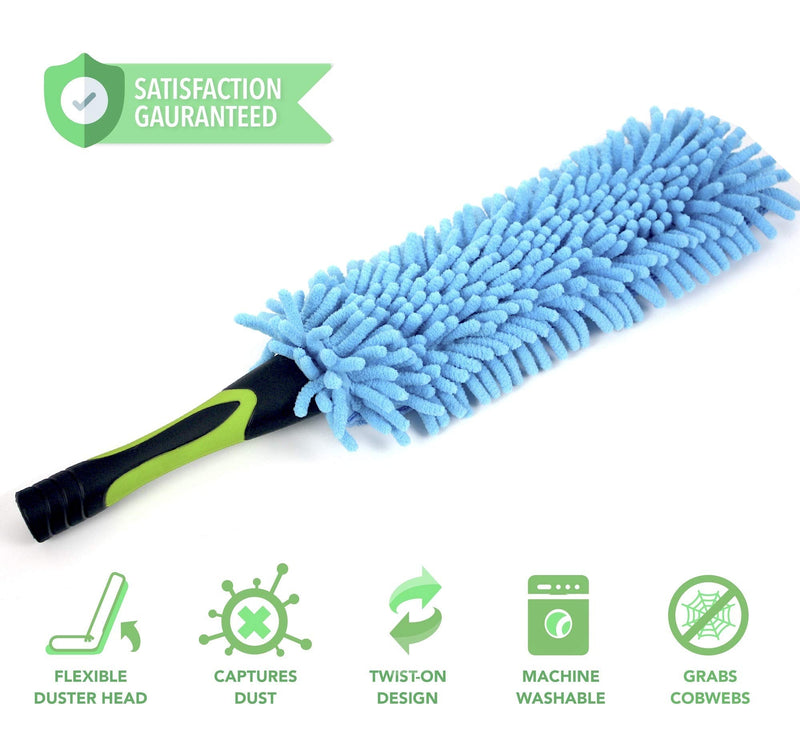 EVERSPROUT 1.5-to-4.5 Foot Flexible Microfiber Ceiling Fan Duster with Extension Pole | 8-10 Ft Standing Reach | Bendable to Clean Any Fan Blade | Dusters for Cleaning | Long Duster for High Ceilings