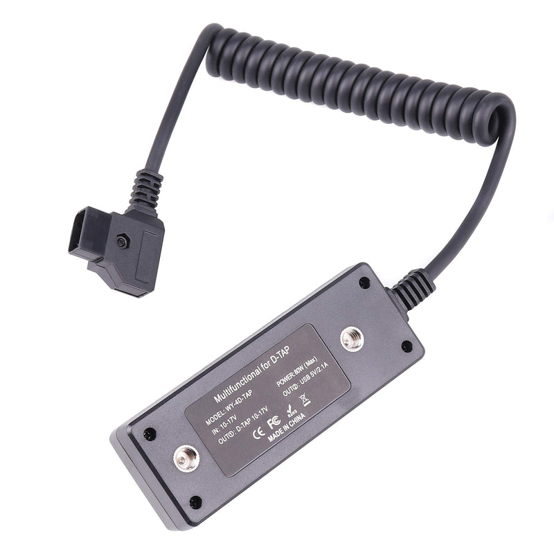 Fotga Male D-tap to 4 Female D-tap USB Output Power Cable Distributor Splitter Hub Box for Anton Bauer V Mount Batteries Plate with Power Switch