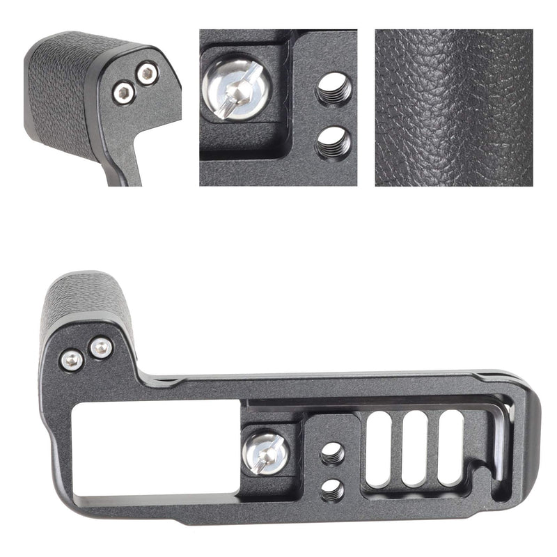 WEPOTO XT30-C Hand Grip Quick Release Plate L Bracket QR Plate Compatible with Fujifilm X-T30 X-T20 X-T10 Camera-Aluminium Leather