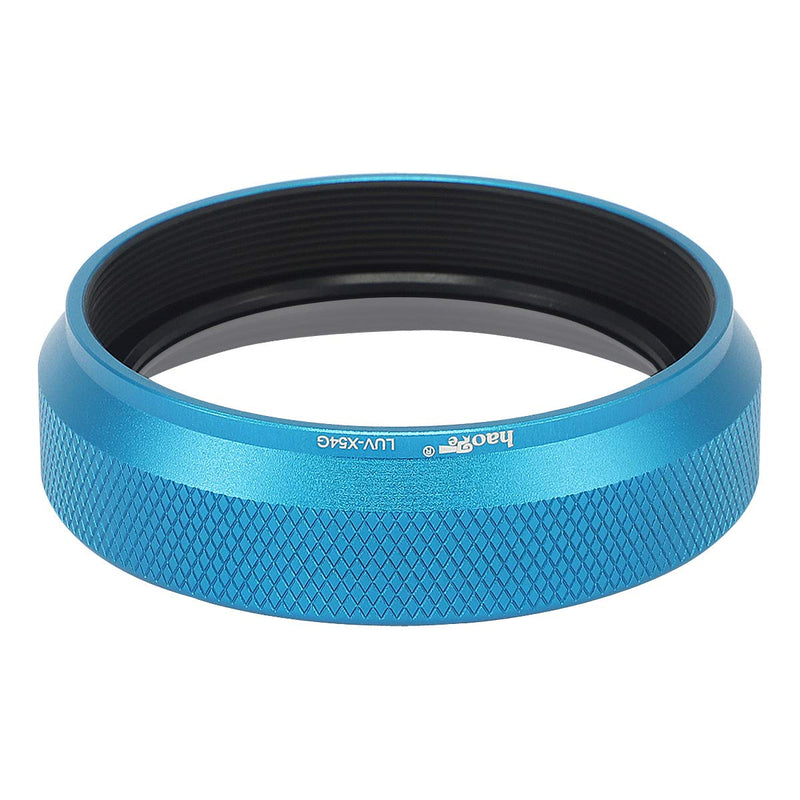 Haoge LUV-X54G Metal Lens Hood with MC UV Protection Multicoated Ultraviolet Lens Filter for Fujifilm Fuji X100V Camera Blue