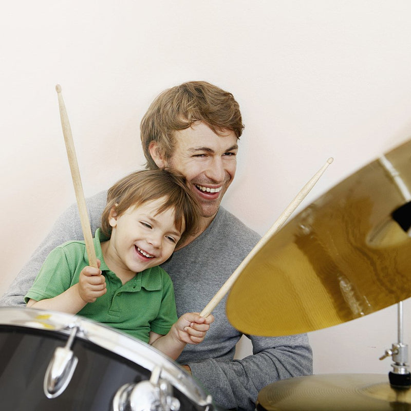 3 Pairs 5A Hard Maple Wood Drum Sticks and 1 Pair Retractable Drum Wire Brushes with a Storage Bag