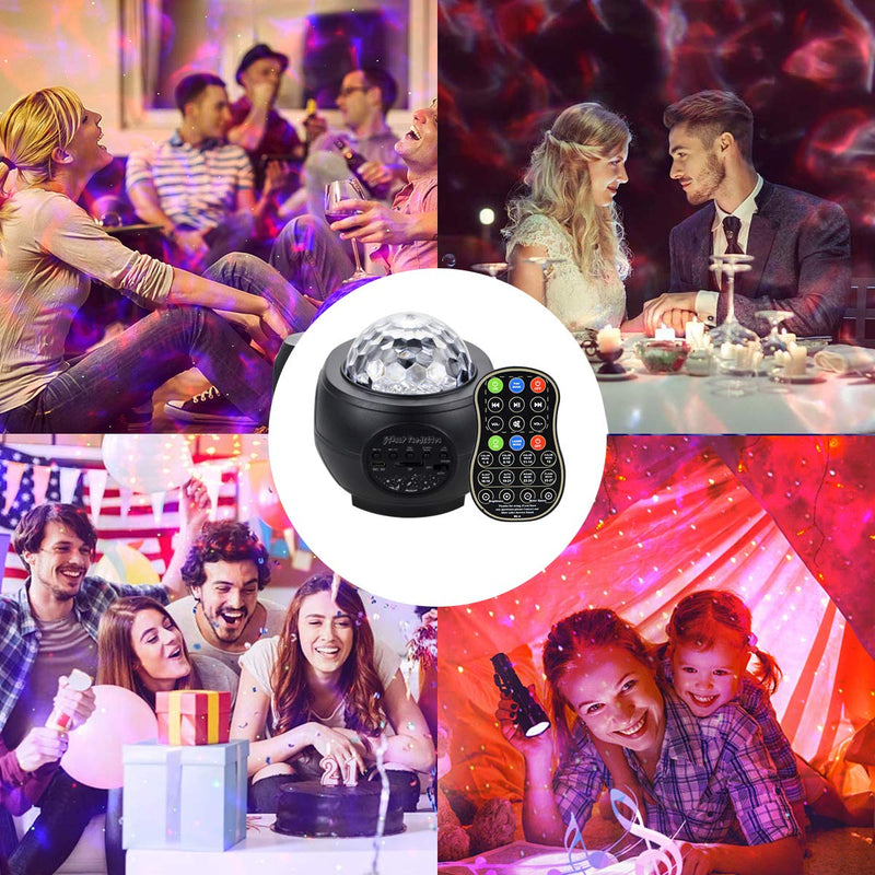 [AUSTRALIA] - Nebula Galaxy Projector Bedroom Starlight MUACL Kids Ocean Wave Projector Light with Remote Control & Bluetooth Music Speaker LED Starry Sky Lamp for Birthday Party Wedding Anniversary Decor 