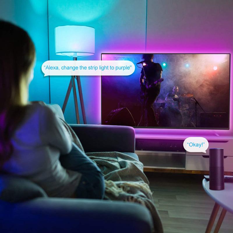 [AUSTRALIA] - LED Strip Lights for TV, TASMOR 6.56Ft TV LED Backlights Music Sync Works with Alexa Google Home, USB Powered Smart WiFi App Controlled LED Color Changing Light Strip with Remote for 24-55in TV, PC 