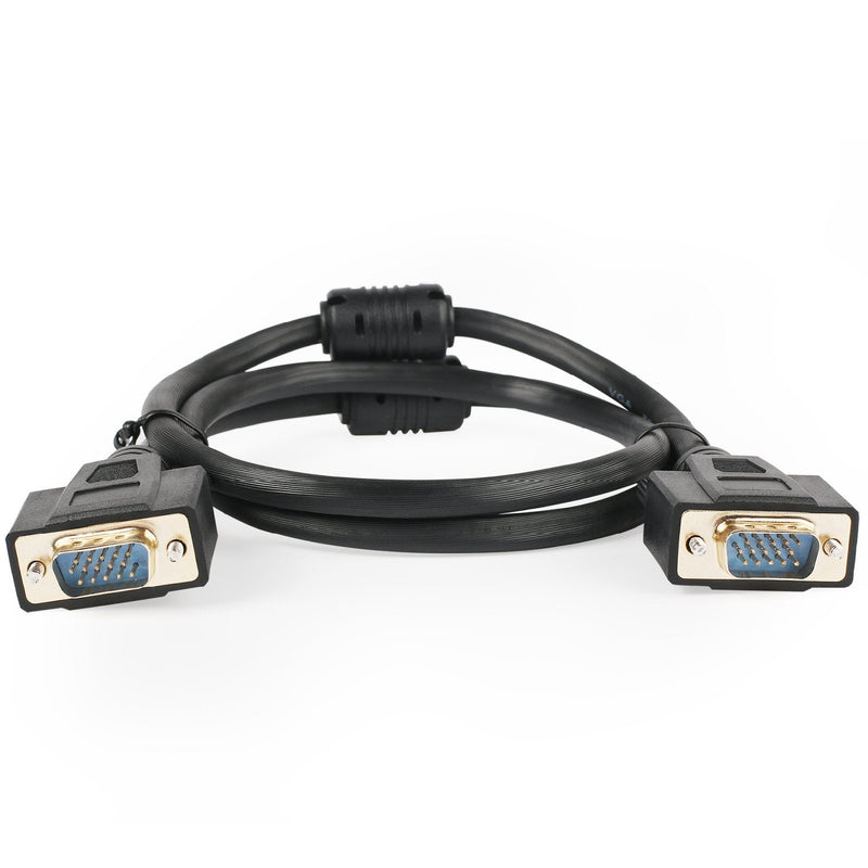 Postta VGA to VGA Cable (6 Feet) HD15 Male to Male Monitor Cable with Ferrites 6FT