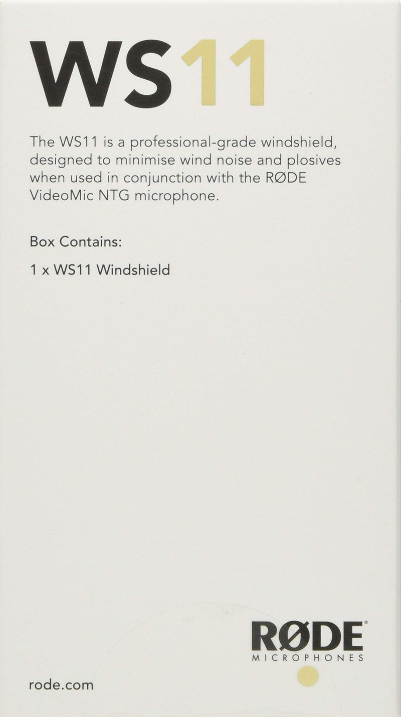 Rode Microphones WS11 Professional Grade Windshield for VideoMic NTG Mic