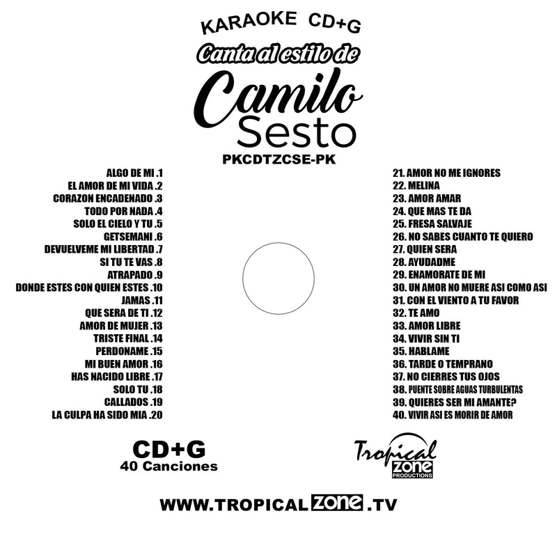 Karaoke Camilo Sesto DVD 40 Best Songs Ever