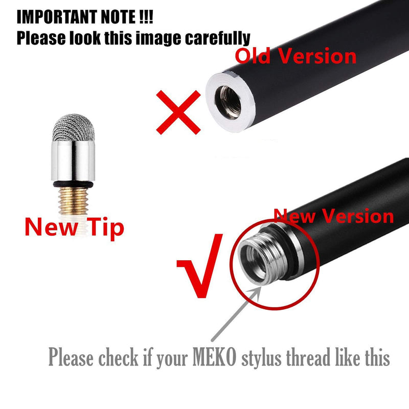 MEKO Thin Fiber Tips for MEKO 1st Generation New Version and 2nd Generation Disc Stylus Only - 6Pcs