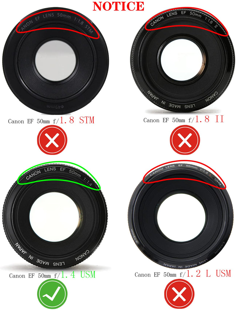 58mm Lens Cap Compatible for Canon EF 50mm f/1.4(Not for 1.8) USM,Nikon AF-P(Not for AF) DX Nikkor 70-300mm f/4.5-6.3G ED[2 Pack]