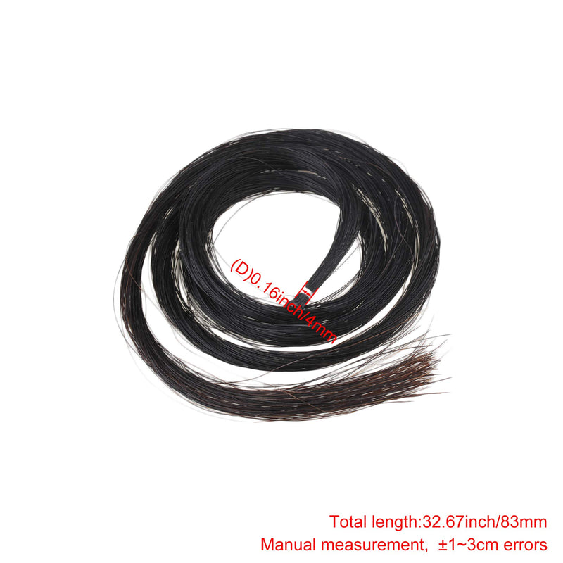 BQLZR Black 32 inch Hank Mongolian Horse Hair Violin Bow Hair Replacement