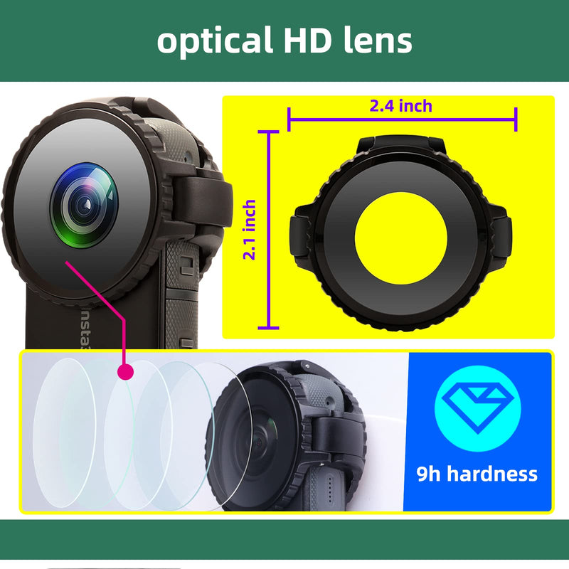 for Insta360 ONE X2 Camera Lens Protective Cover Lens Guards Waterproof(10m) Set