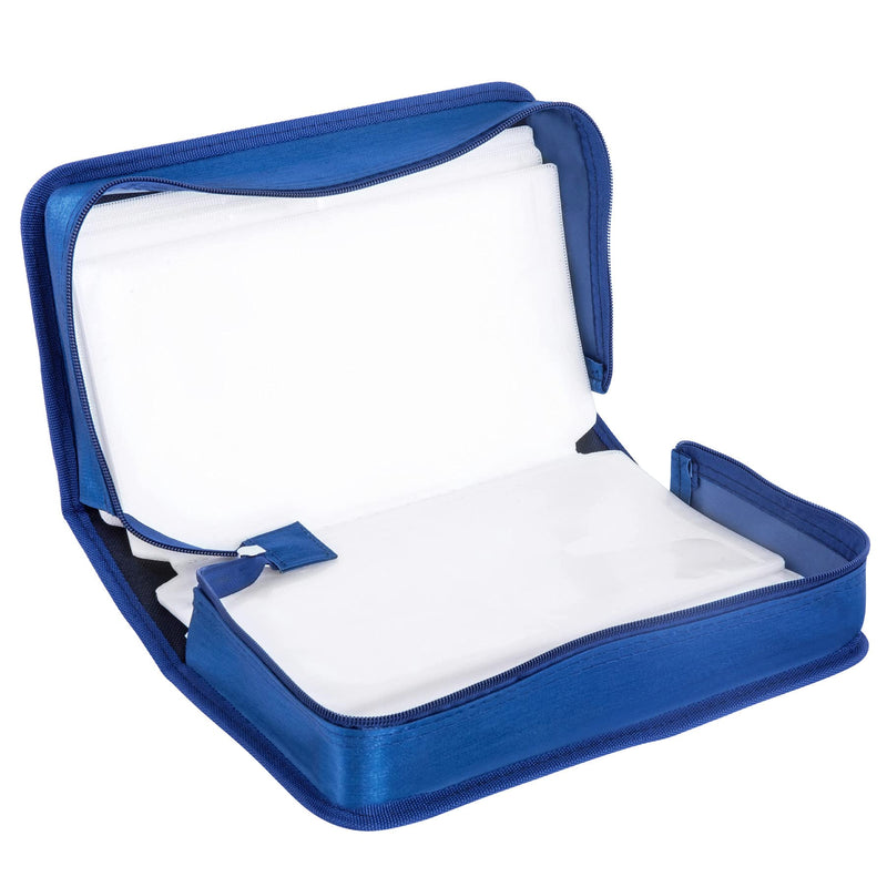 [AUSTRALIA] - Bivisen CD/DVD Case Holder, 128 Capacity CD VCD Media Wallet, Storage, Holder, Booklet, Organizer (Blue) Blue 