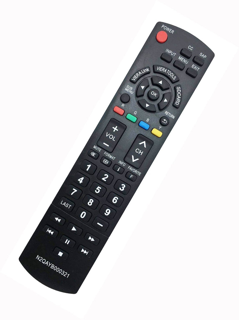 Smartby N2QAYB000321 Remote Control Compatible with Panasonic TVs TC-26LX14 TC-32LX14 TC-42PS14 TC-42PX14 TC-50PS14 TC-50PX14 TC-54PS14 TC-P42X1N TC-P46S1 TC-P46U1 TC-P50C1 TC-P54S1 TC-P58S1 TC-P65S1