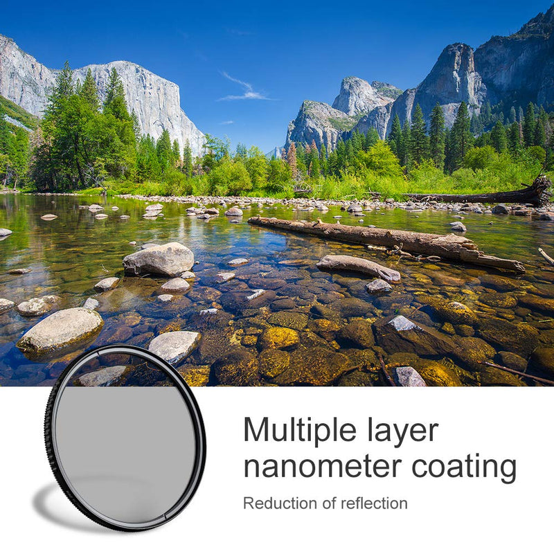 K&F Concept 72MM Circular Polarizer Glass Filter Ultra-Slim, Multi Coated
