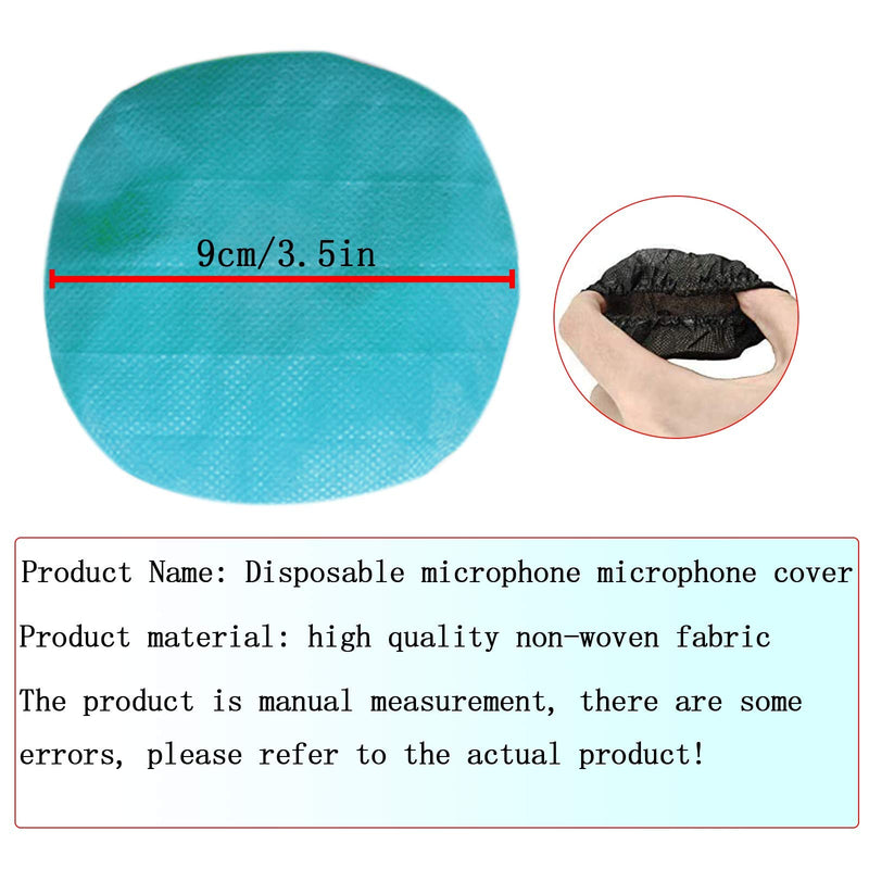 100Pcs Multicolor Disposable Microphone Cover Non-Woven Handheld Microphone Protective Cap Karaoke Mic Cover Mike Windscreen for KTV Home Bar News Interview