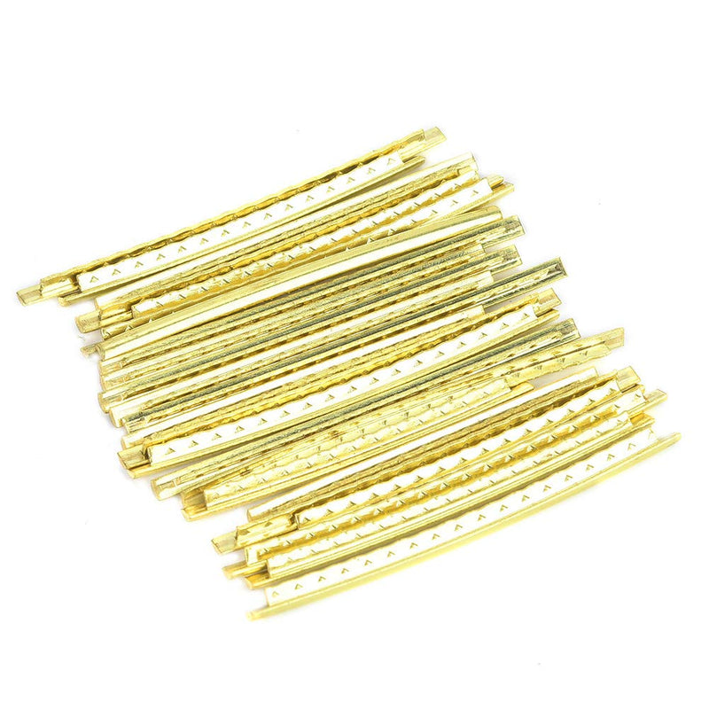 Brass High Strength Fingerboard Fret Wire, 24pcs/Set Electric Guitar Fret Wire, for Guitar Enthusiasts Professionals Electric Bass Electric Guitar