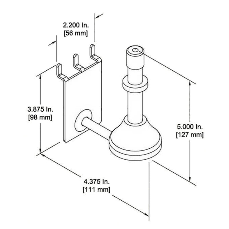 D'Luca Vertical Clarinet Holder Fits Slatwall And Peg Wall