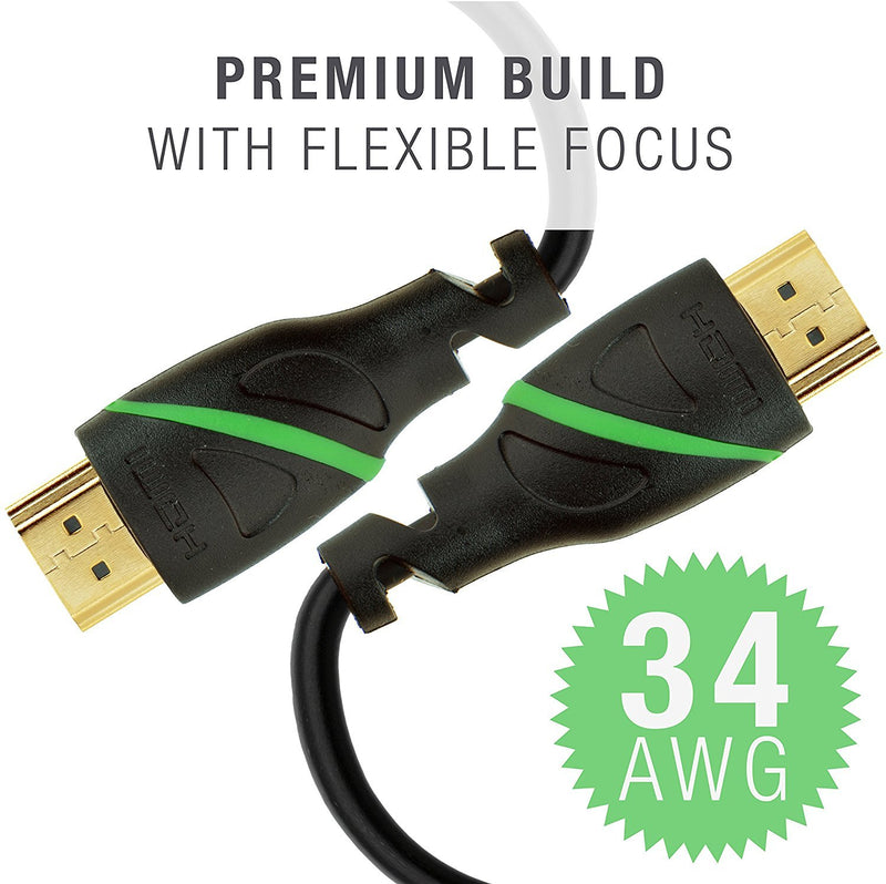 Mediabridge Flex Series HDMI Cable (6 Feet) Supports 4K@50/60Hz, High Speed, Hand-Tested, HDMI 2.0 Ready - UHD, 18Gbps, Audio Return Channel 6 Feet