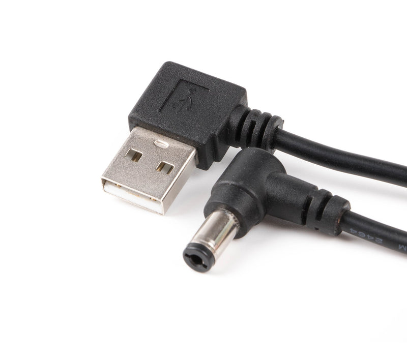 [AUSTRALIA] - USB to Barrel Cable USB to 5.5mm/2.1mm angled 5V DC Power Cable (Left Angled) Left Angled 